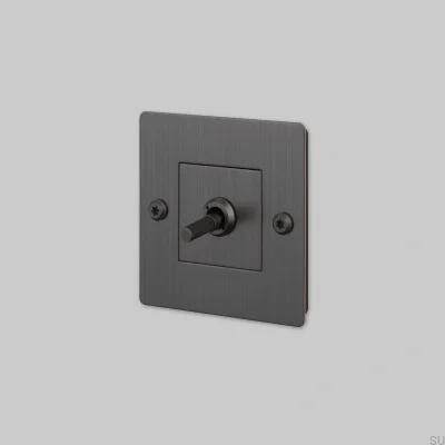 Einzelschalter ohne Logo, linear, 1G, Messing, gebrannte Bronze, europäischer Standard