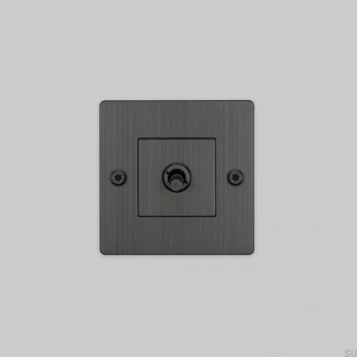 Einzelschalter ohne Logo, linear, 1G, Messing, gebrannte Bronze, europäischer Standard