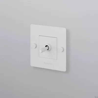 Einzelschalter mit Cross 1G-Logo, Stahl, Weiß, Europäischer Standard