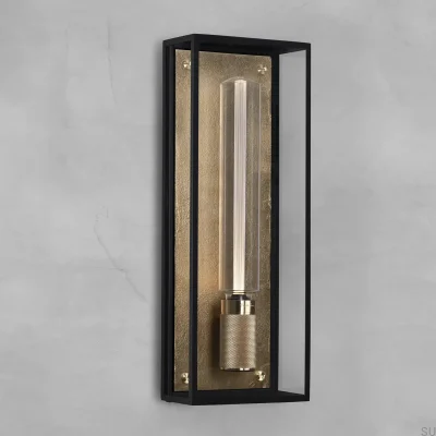 Wandleuchte aus Messing mit Käfigdesign