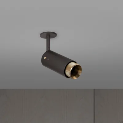 Verstellbarer Auspuff-Querscheinwerfer, Graphitstahl mit Messing