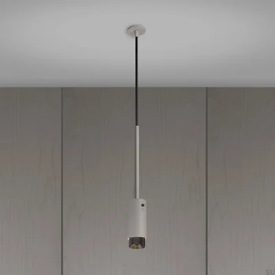 Pendelleuchte „Exhaust Cross“, Stahlgrau mit gebranntem Bronze