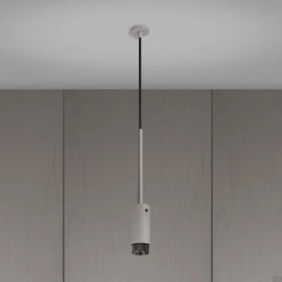Pendelleuchte „Exhaust Cross“, Stahlgrau mit gebranntem Bronze