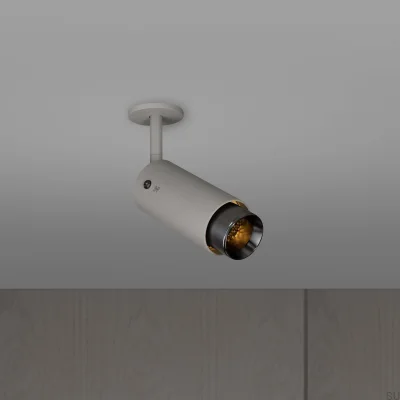 Linearer, verstellbarer Scheinwerfer, Auspuffanlage, Stahlgrau mit Gunmetal-Elementen