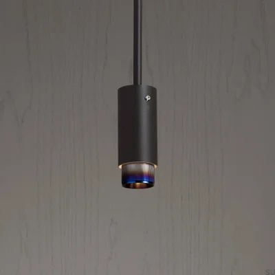 Auspuff-Hängeleuchte aus linearem Stahl, Graphit, Gunmetal