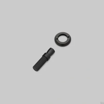 Detail Lineares dekoratives Schalterset aus Messing in gebrannter Bronze