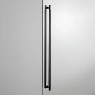 Schrank Cross 724 Stahl Schwarz Doppelseitiger länglicher Möbelgriff