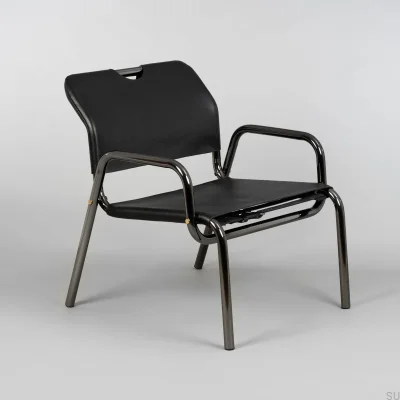 Chopper Modular Lounge Chair, Schwarzchrom mit Messingdetails