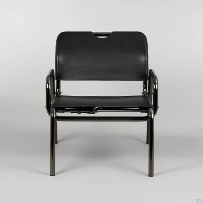 Chopper Modular Lounge Chair, Schwarzchrom mit Messingdetails