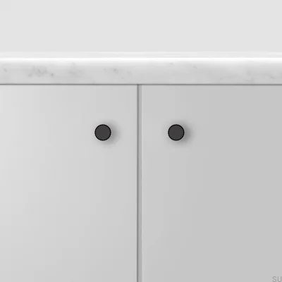 Linear 12 Möbelknopf, Stahl, schwarz (2er-Set)