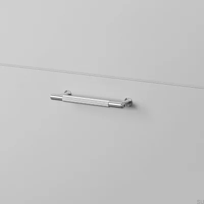 Linearer, länglicher Möbelgriff aus 125er Stahl, silberfarben