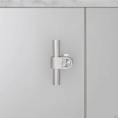 T-Bar Möbelgriff aus Gussstahl 85, silberfarben