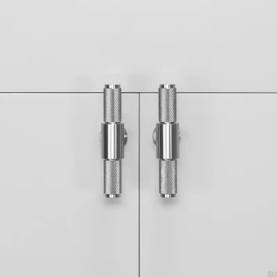 T-Bar Cross 95 Stahl Silber Möbelgriff