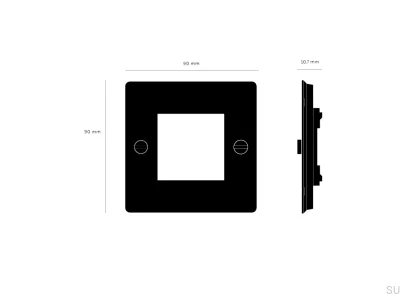 Rahmen ohne Füllung, ohne Logo, Platte 1G Messing, Europäischer Standard