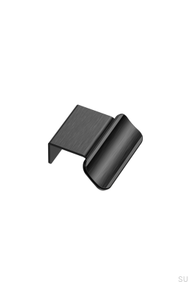 Volet 20 Aluminium Edge Möbelgriff, matt schwarz gebürstet