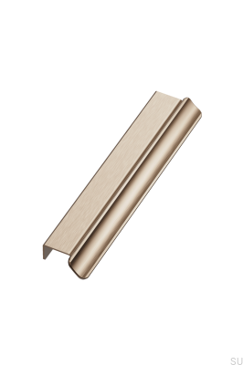 Volet 160 Möbelgriff aus gebürstetem Aluminium mit goldfarbener Kante