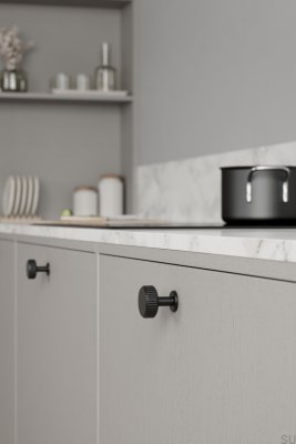 Villa Round 30 Metall-Möbelknopf, mattschwarz