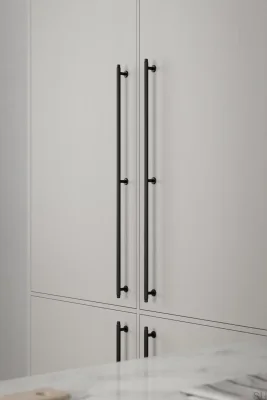 Villa Long 640 Aluminium Mattschwarz Länglicher Möbelgriff