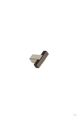 Möbelknopf Segment 44, Eichenholz mit gebürstetem Gold