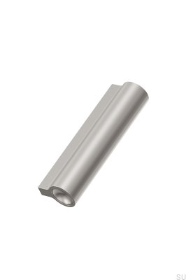 Lucente 64 länglicher Möbelgriff, Aluminium, matt silber