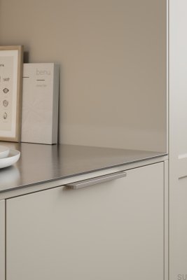 Comet 160 Aluminium Matt Silber Kante Möbelgriff
