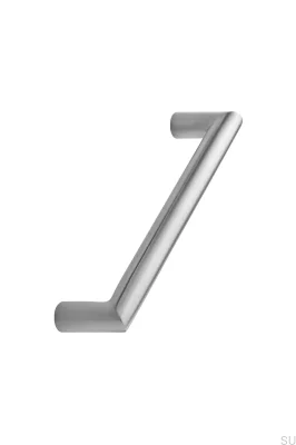 Langer Möbelgriff Angle H35 480 Stahl Silber Satin