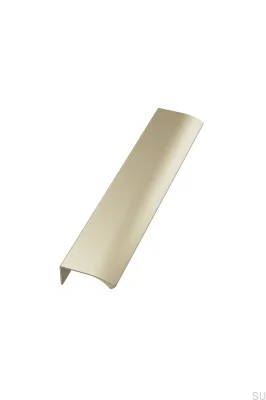 Edge Straight Möbelgriff mit 100 Kanten, Aluminium Gold gebürstet