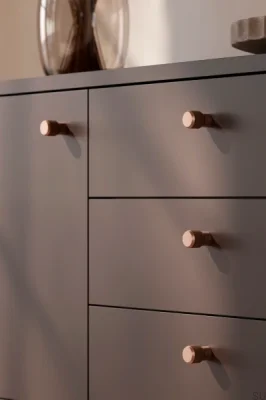 Brooklyn 20 Möbelknopf Aluminium Braun Gebürstet