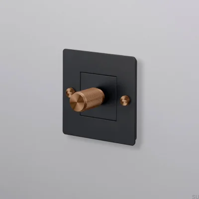 LED-Dimmer Cross 1G 100W Stahl Schwarz mit warmem Sonnenuntergangslicht Europäischer Standard