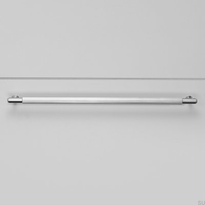 Linearer, länglicher Möbelgriff aus 325er Stahl, silberfarben