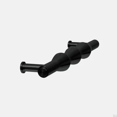 Vilde 160 länglicher Möbelgriff, gebürstetes schwarzes Aluminium