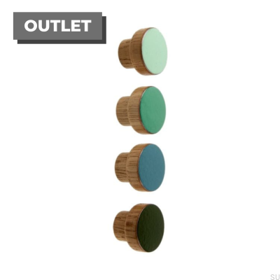 Simple 30 Holz Eiche Möbelknopf Emailliert Grün Grau Hartöl Farblos Glanz