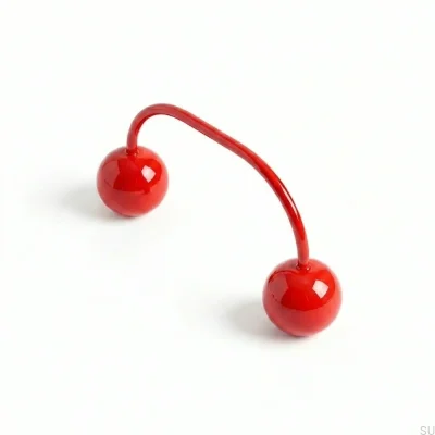 Marbelo Cherry 96 Messingroter länglicher Möbelgriff