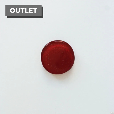 Runder Möbelknopf aus Glas, Farbe Burgund