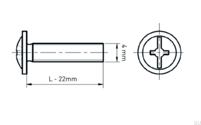 M4x22-Schraube
