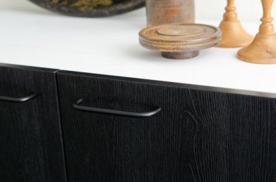 Griff 136 Messing Schwarz Länglicher Möbelgriff