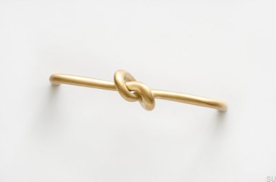 Knot 128 Gebürsteter Messing Länglicher Möbelgriff