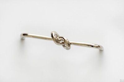 Knot 128 langer Möbelgriff, polierter Edelstahl