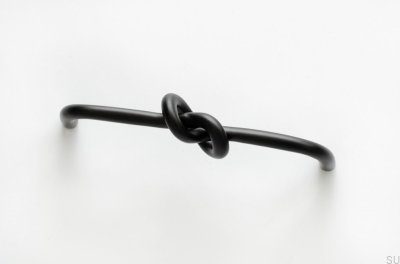 Knot 128 Messing Schwarz Länglicher Möbelgriff