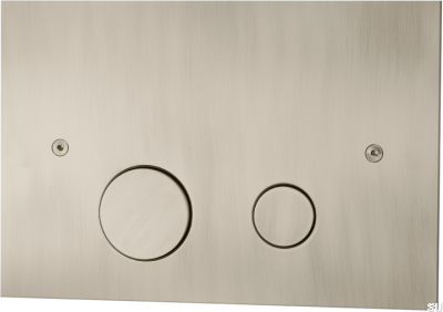 TA Omega Spülknopf, Messing, gebürstetes Nickel