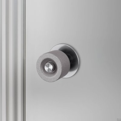 Doppelseitiger Türknauf, Gussstahl 57, Silber