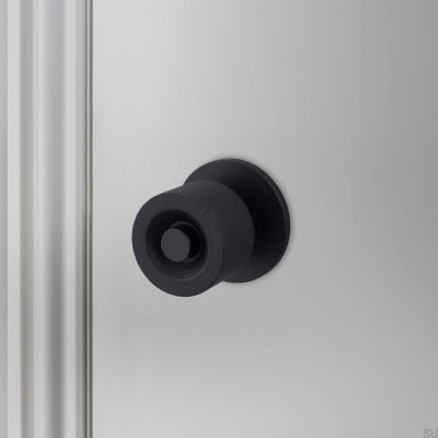 Doppelseitiger Türknauf, Gussstahl 57, Schweißerschwarz