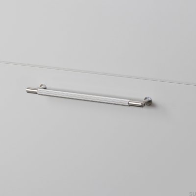 Linearer, länglicher Möbelgriff aus 225er Stahl, silberfarben