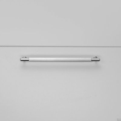 Linearer, länglicher Möbelgriff aus 225er Stahl, silberfarben