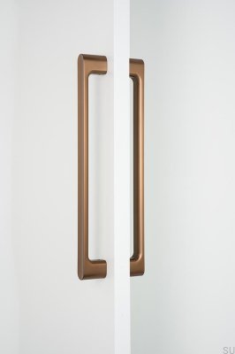 Luv Big 384 Metallgriff, gebürstet braun, doppelseitig, länglich