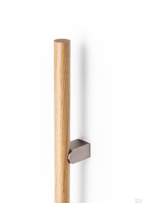 Kumo Wood Big One 448 Eichenholzgriff mit gebürstetem silbernen Aluminium