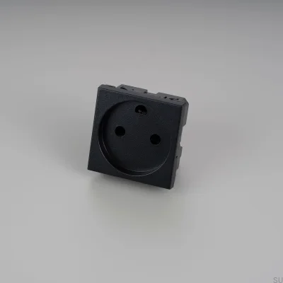 Einzelne modulare Steckdose Typ K, dänischer 45-mm-Standard, schwarz, europäischer Standard
