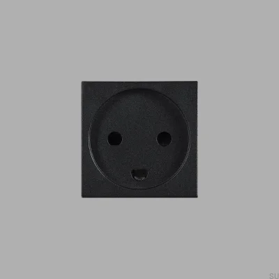 Einzelne modulare Steckdose Typ K, dänischer 45-mm-Standard, schwarz, europäischer Standard