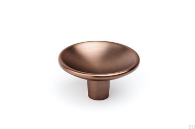 Möbelknopf Disc 50, Metall, gebürstetes Braun