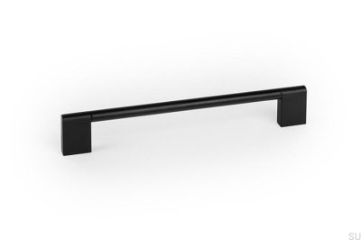 Nexx 160 länglicher Möbelgriff, Aluminium, schwarz gebürstet